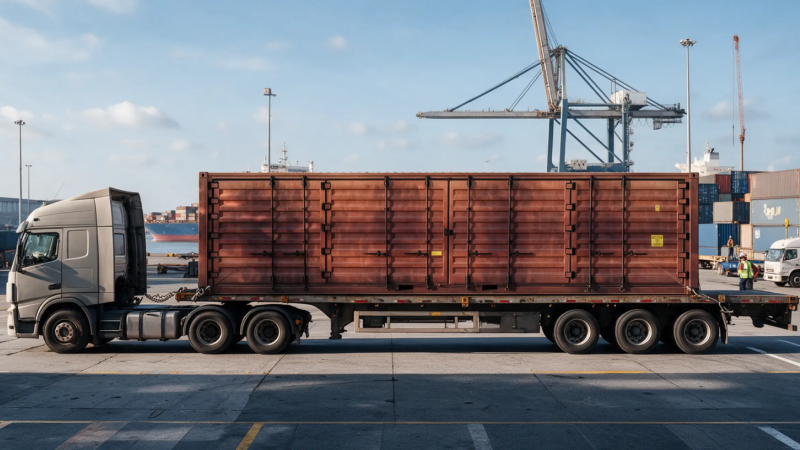 Hermitainer on a truck